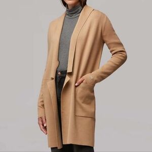 SOIA & KYO Benela Mid-Thigh-length Sustainable Coatigan w/ Lapels in Tof…